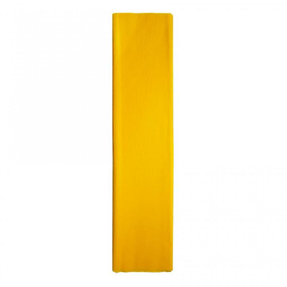 Papier crépon Dennecrepe, 50,8 x 19,1 cm, jaune bouton d'or, 12 plis/paquet