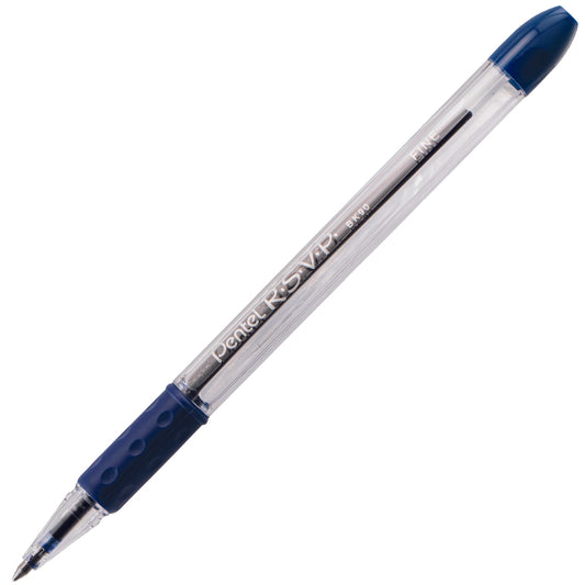 Stylo à bille Pentel RSVP - Pointe fine - 0,7 mm - Bleu