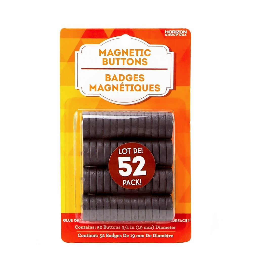 Horizon Group USA Magnetic Buttons - 3/4" - 52 Pack