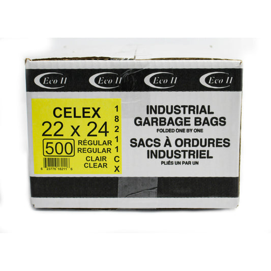 Eco II Garbage Bags - 22" x 24" - Strong - Clear Tint - 500 Pack