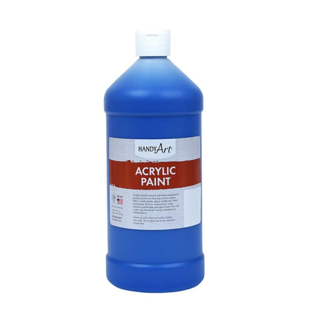 Handy Art Acrylic Paint, Primary Blue, 946ml.