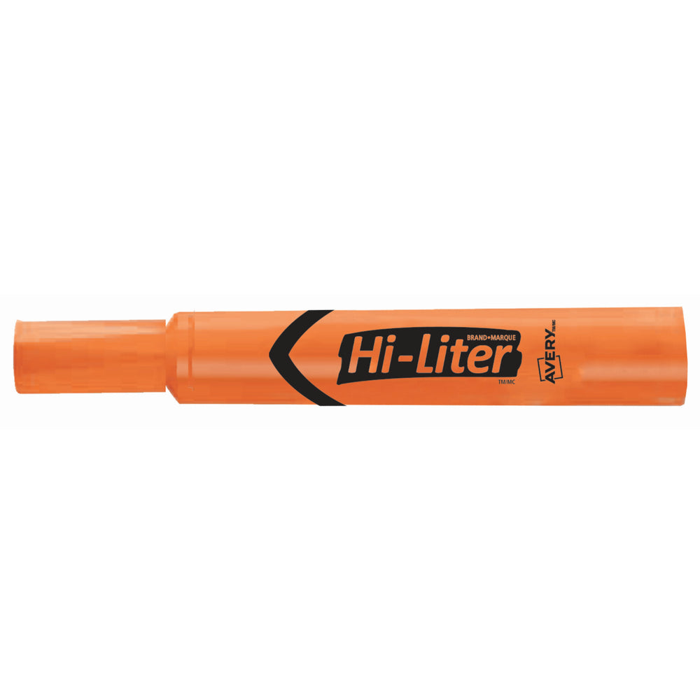 Avery Hi-Liter Desk Style Water-Based Ink Highlighter, Chisel Tip, Fluorescent Orange