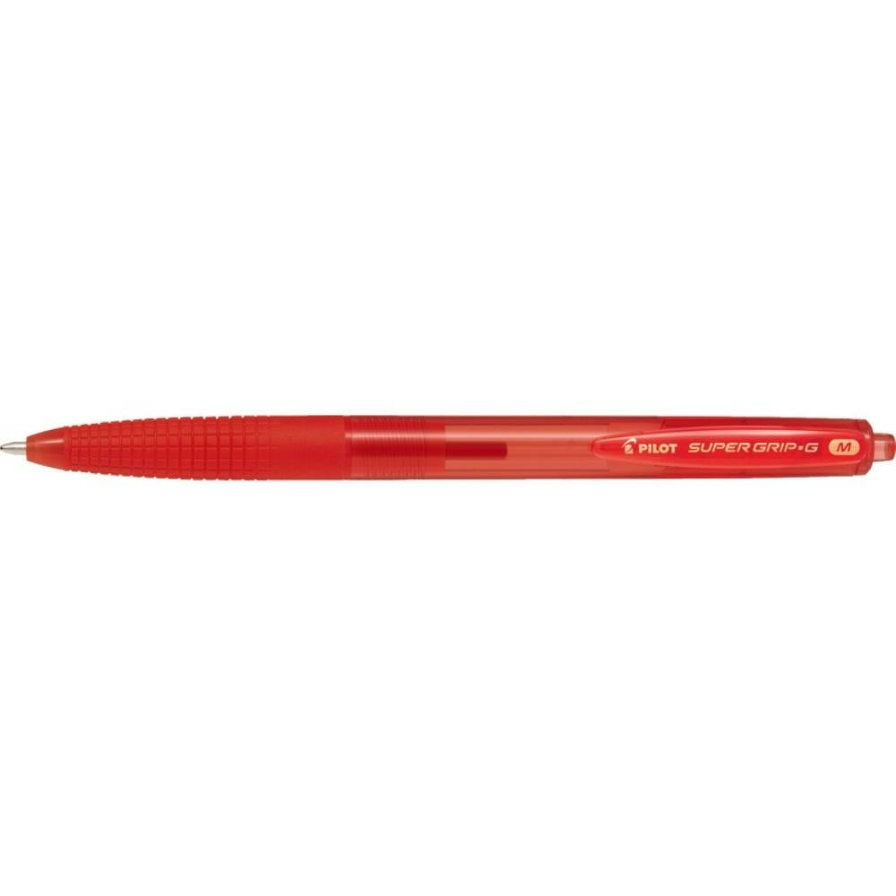 Pilot Super Grip-G Retractable Ball Point Pen, Medium Point, Red