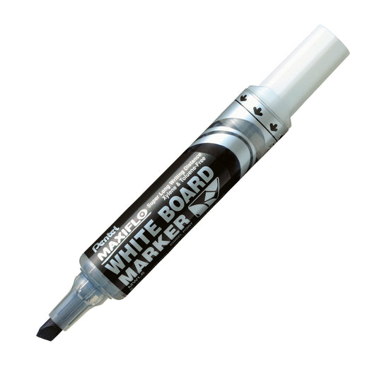 Marqueur pour tableau blanc Pentel Maxiflo - Pointe biseautée large - Noir