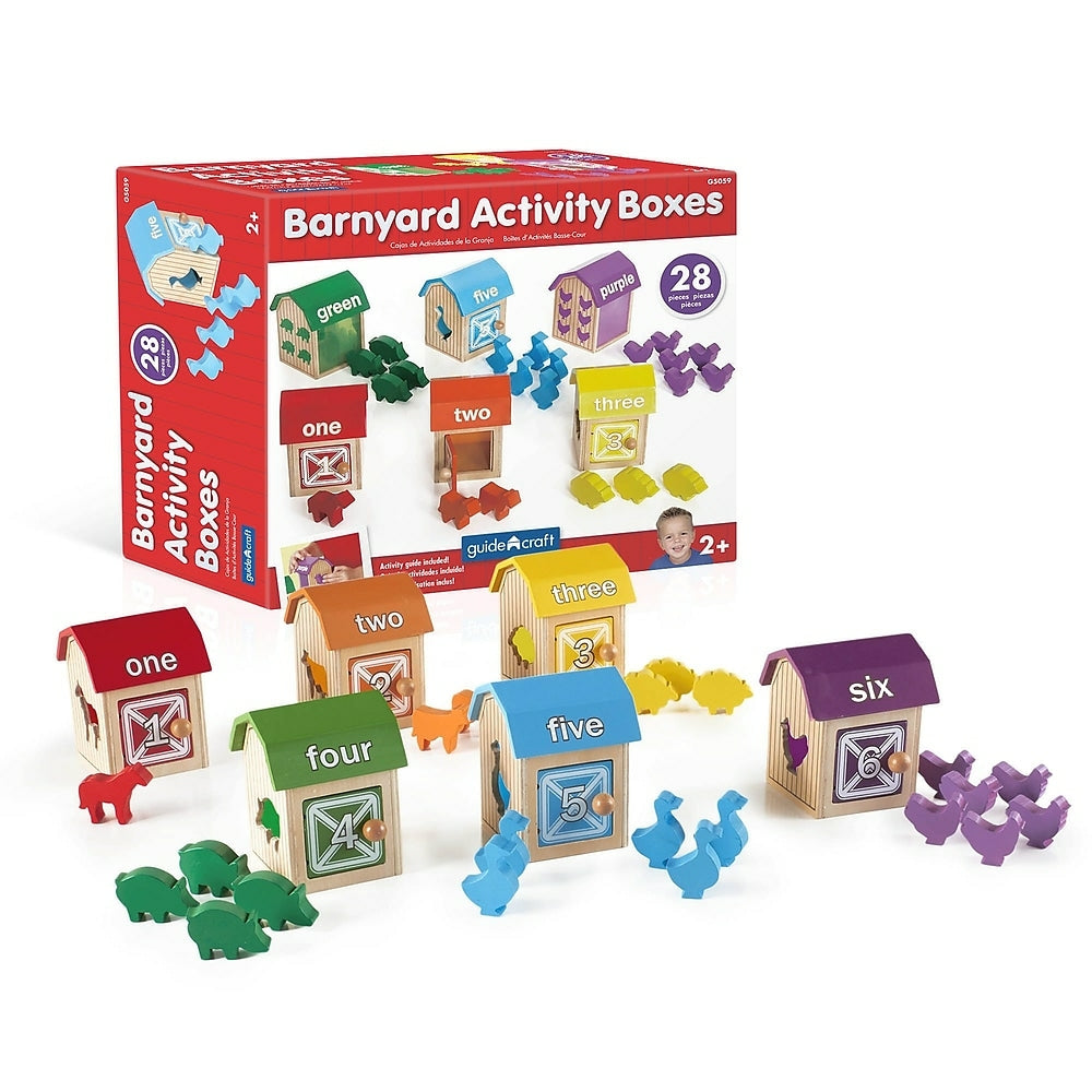 Boîtes d'activités Barnyard Guidecraft G5059, 8,9 x L x 8,25 x P x 11,4 cm, multicolore