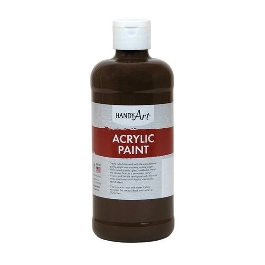 Peinture acrylique Handy Art, terre d'ombre brûlée, 473 ml.