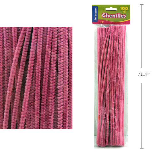 Nettoyeurs de tuyaux Selectum - 12" - Rose - Paquet de 100