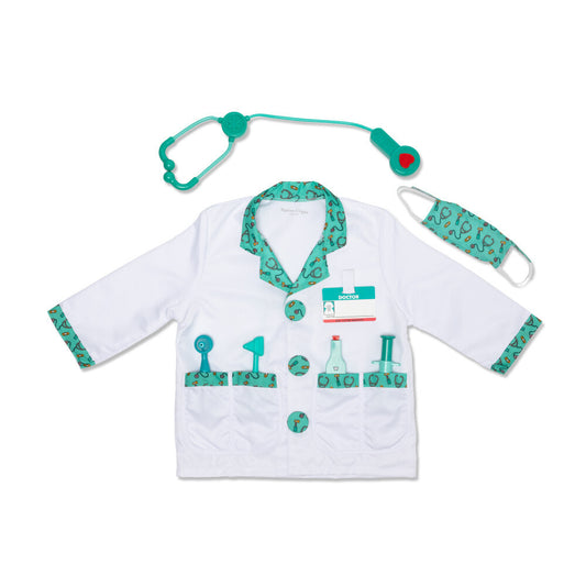 Melissa &amp; Doug Docteur Jeu de Rôle Costume Déguisement Ensemble 8 Pièces
