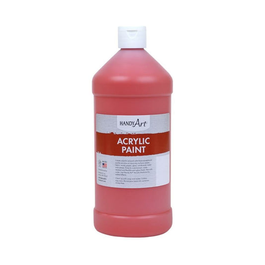 Handy Art Acrylic Paint, Vermilion, 946ml.
