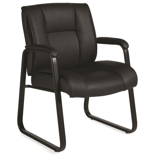 Chaise d'invité Ashmont Offices to Go - Cuir reconstitué - Noir