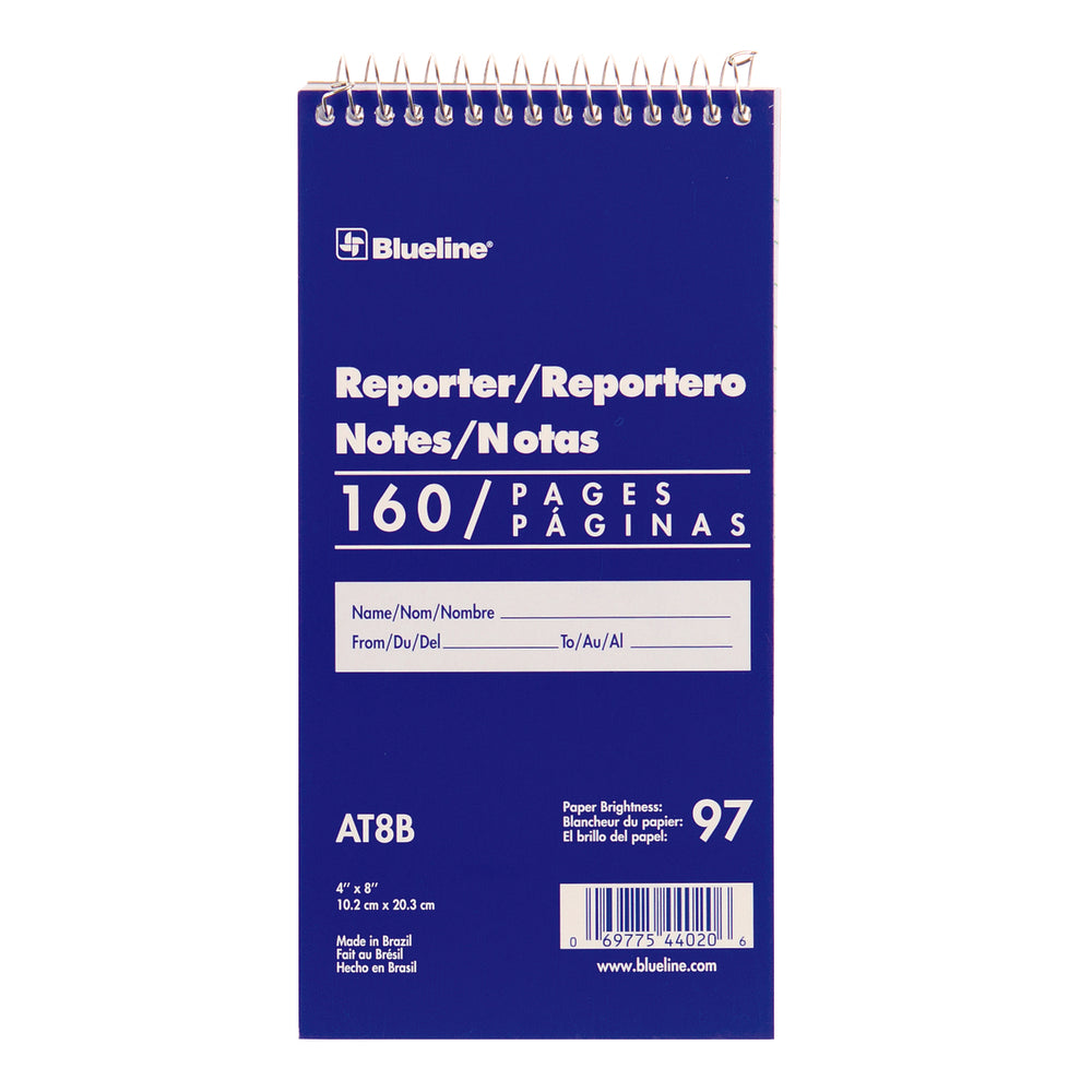 Carnet de notes Blueline Reporter - 4" x 8"