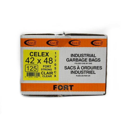 Eco II Garbage Bags - 42" x 48" - Strong - Clear - 125 Pack