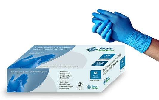 Blue 3.5 mil Nitrile Medical Gloves 2000/Case