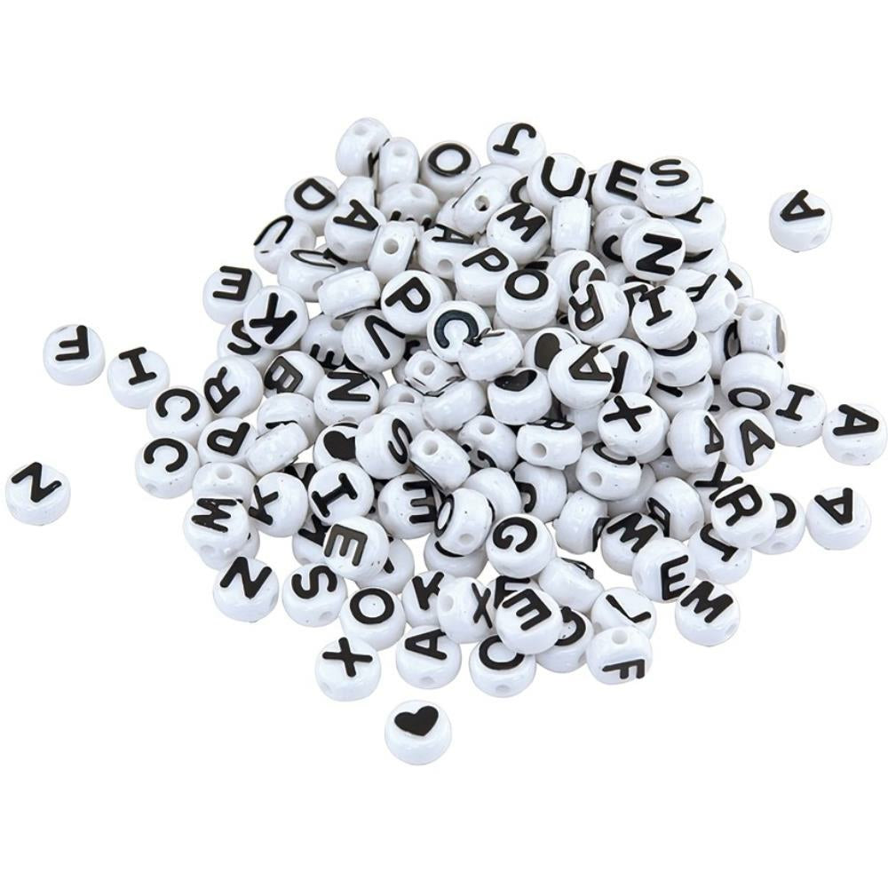 Hygloss Black & White ABC Beads - 300 Pack
