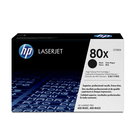 HP 80X Black Original LaserJet Toner Cartridge - High Yield (CF280X)