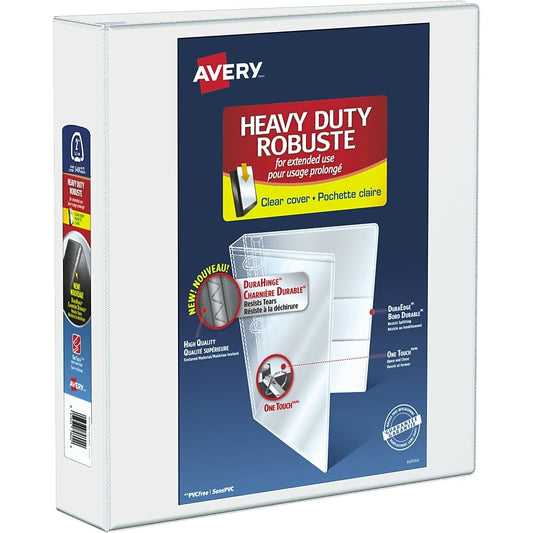 Classeur robuste Avery, anneau en D verrouillable One Touch, taille 2 po, blanc (79792)