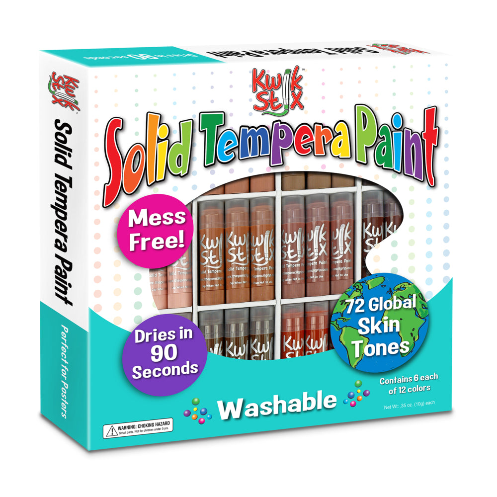 Peinture Tempera solide Kwik Stix, tons chair mondiaux - Paquet de 72