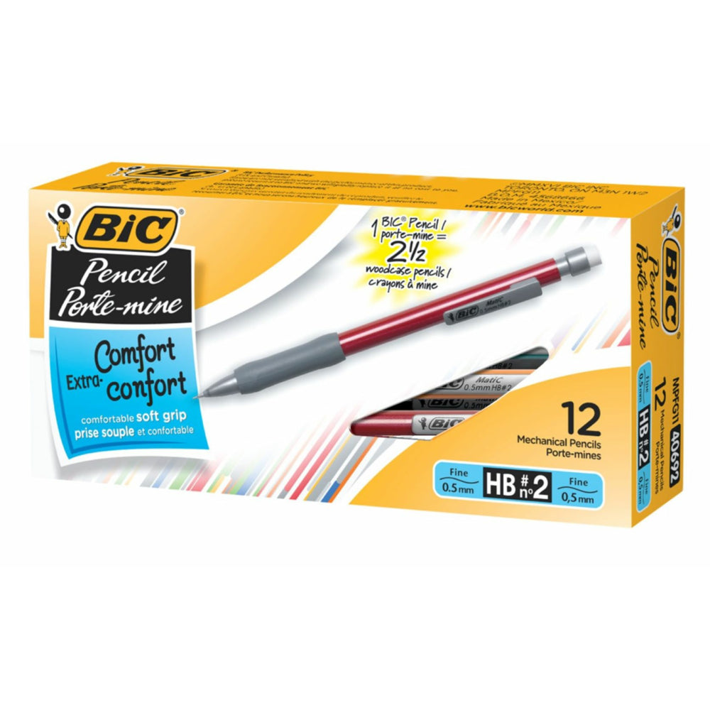 BIC Extra Comfort HB Mechanical Pencils - 0.5mm - 12 Pack