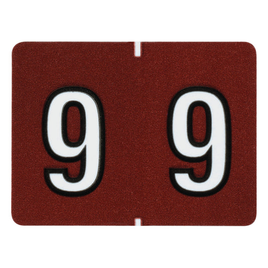 Pendaflex Numeric End Tab Brown Filing Labels - 9 - 500 Pack