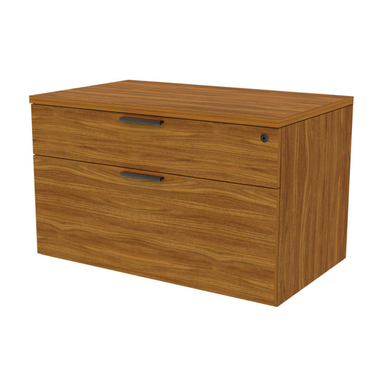 Heartwood HDL Levels Wide Drawer Over Lateral Cabinet - Black Walnut Black
