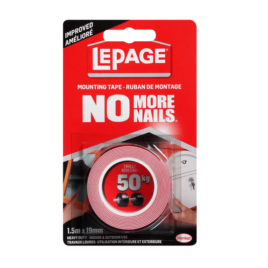 Ruban de montage LePage No More Nails - 19 mm x 1,5 m