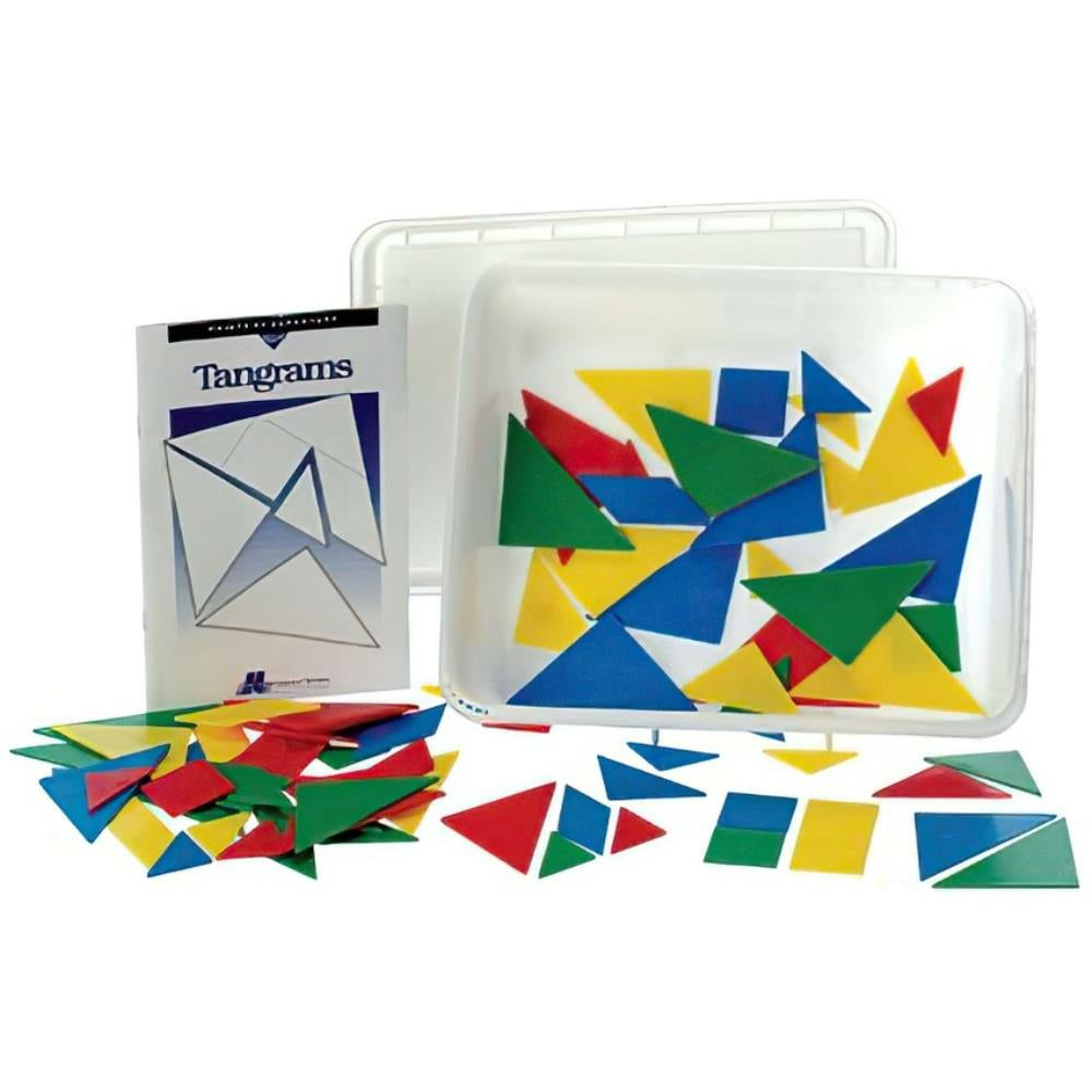 Tangrams opaques SI Manufacturing - 4 couleurs assorties - Lot de 12