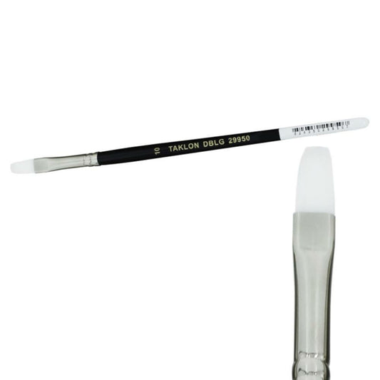 Taklon Flat Paint Brush, Size 10, 12/pkg