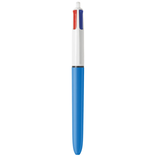 BIC 4-Colour Ballpoint Pen - Retractable - 1.0 mm - Assorted - 12 Pack
