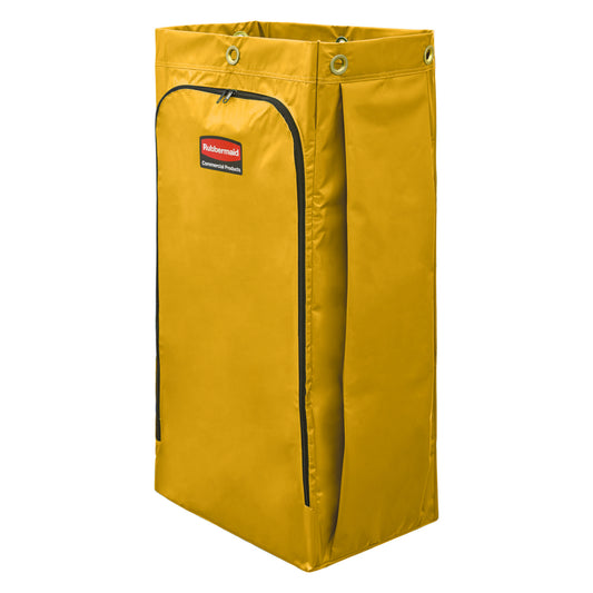 Rubbermaid Janitorial Cart Vinyl Bag - 34 Gallons - Yellow