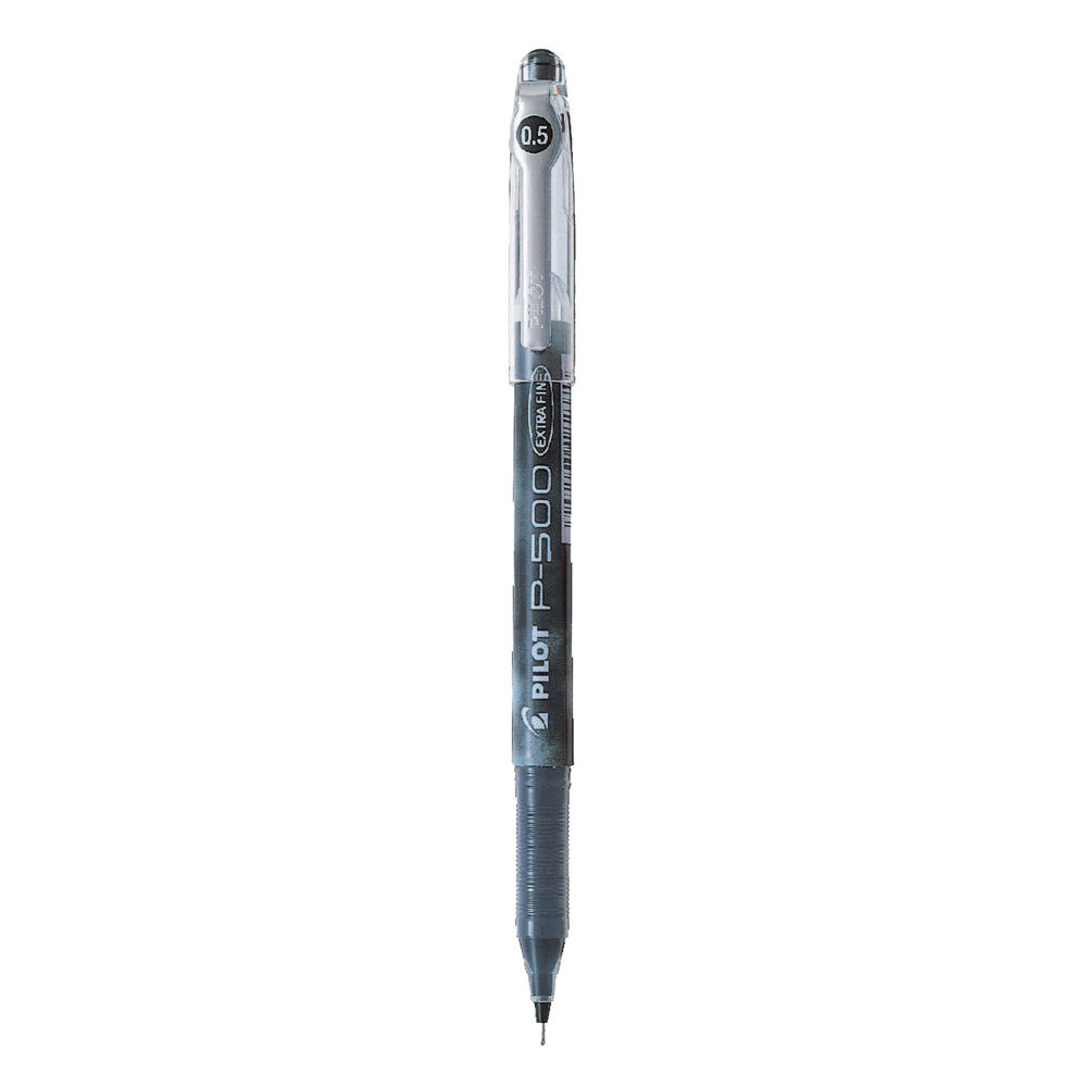 Pilot P-500 Rollerball Pen - Gel - Black Ink - 12 Pack