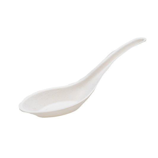 Eco-Packaging Sugarcane Fibre Asian Style Soup Spoon - 1000 Pack