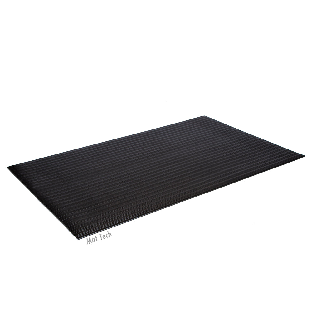 Tapis antifatigue Mat Tech Tuff Spun Foot Lover - Surface nervurée - 3' x 5' - Noir