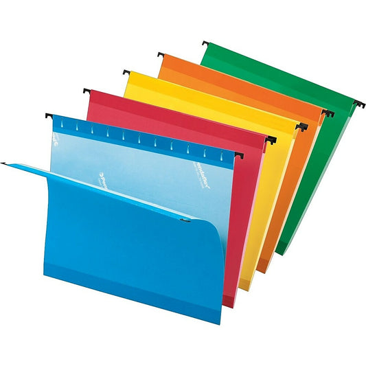 Pendaflex SureHook Reinforced Assorted Hanging File Folders - Letter Size - 20 Pack