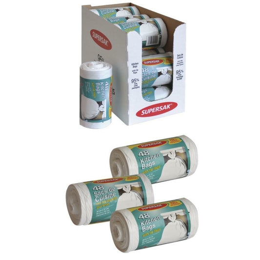 Ralston SuperSak Kitchen Garbage Bags - White