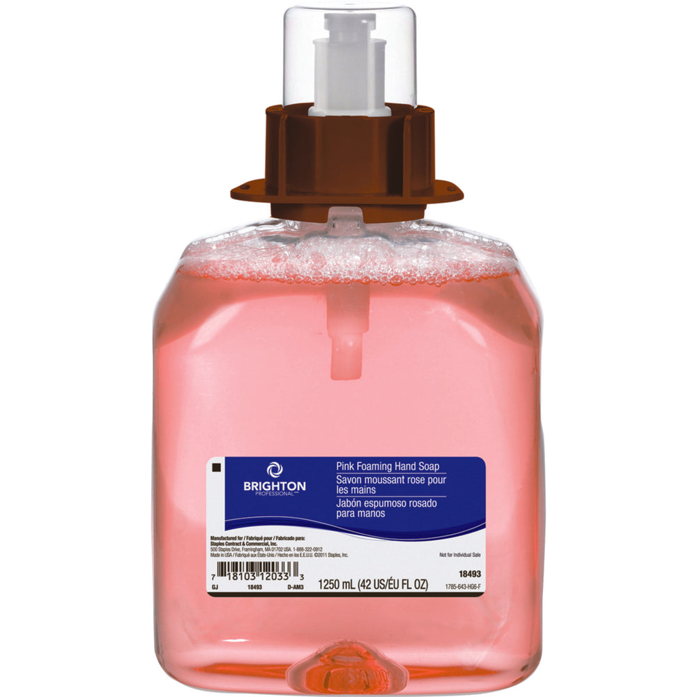 Staples Foaming Hand Soap Dispenser Refill - Cranberry - 1.25 L - 4 Pack