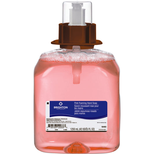 Recharge pour distributeur de savon moussant Staples - Canneberge - 1,25 L - Paquet de 4