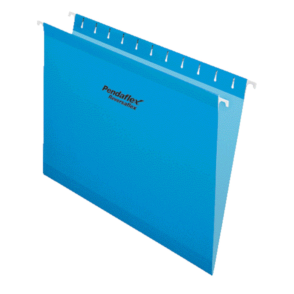 Pendaflex Reversaflex Premium Coloured Hanging File Folders - Letter Size - Blue - 25 Pack