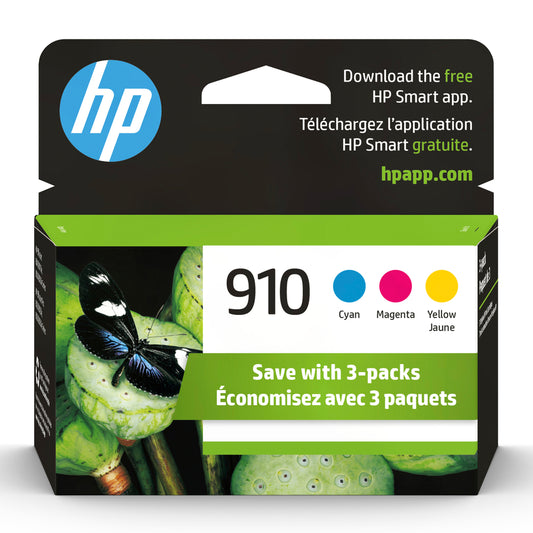 HP 910 CMY Original Ink Combo, 3/Pack
