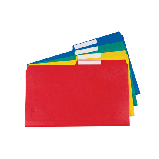 Filemode Poly File Folders - Legal Size - Assorted - 12 Pack