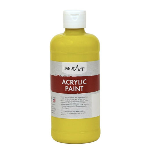 Peinture acrylique Handy Art, jaune chrome, 473 ml.