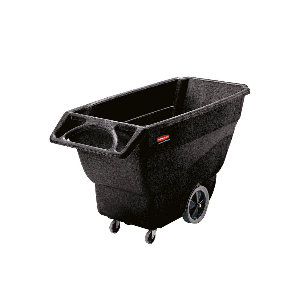 Chariot basculant Rubbermaid Utility Duty en mousse structurée - 3/4 verge cube - Noir