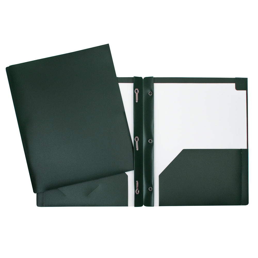 Geocan Plastic Portfolio with Pockets and Tabs - Green