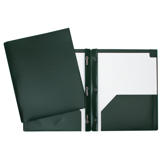 Geocan Plastic Portfolio with Pockets and Tabs - Green