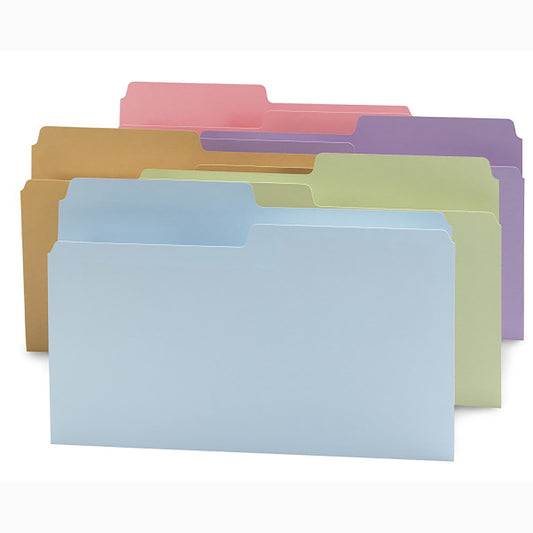 Chemises de classement Smead SuperTab - Format légal - Couleurs assorties - Paquet de 100