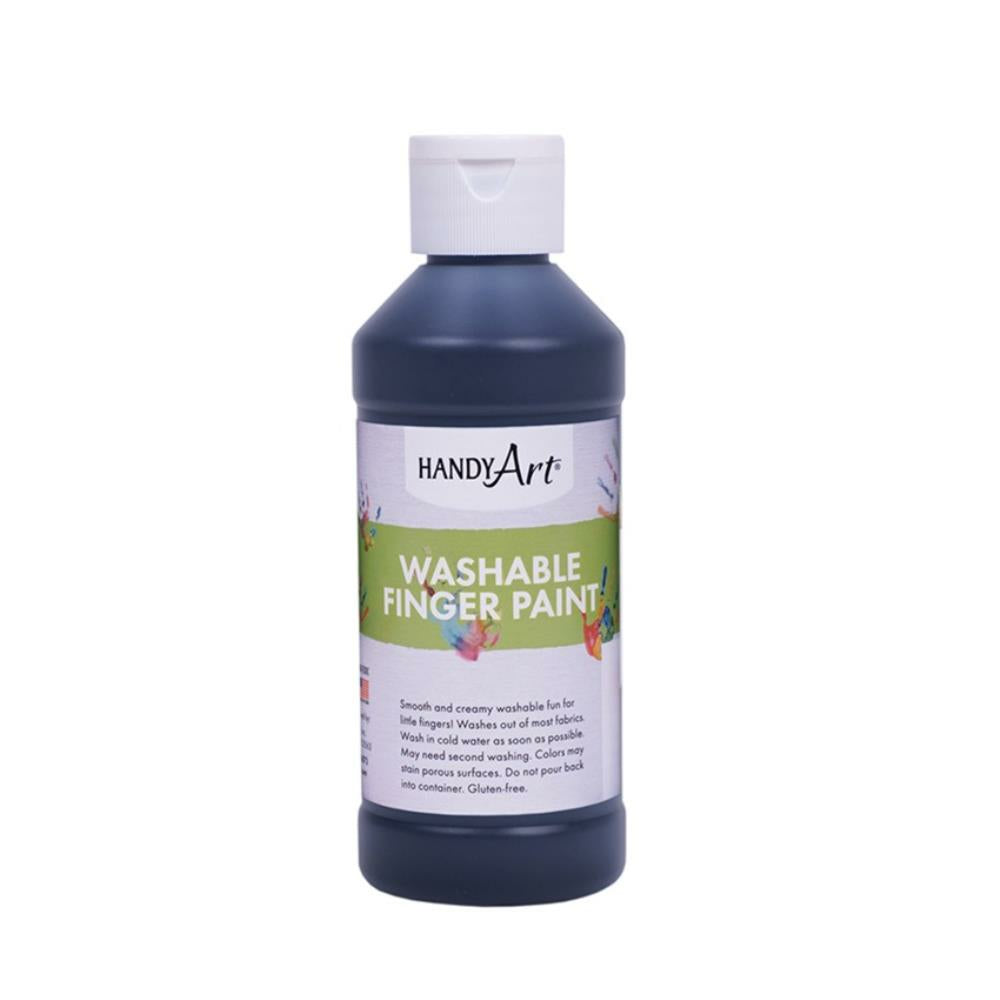 Peinture lavable pour les doigts Handy Art, noire, 236 ml
