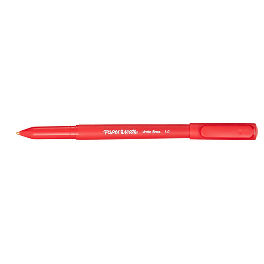 Stylos à bille Paper Mate Write Bros. - 1,0 mm - Encre rouge - Lot de 12