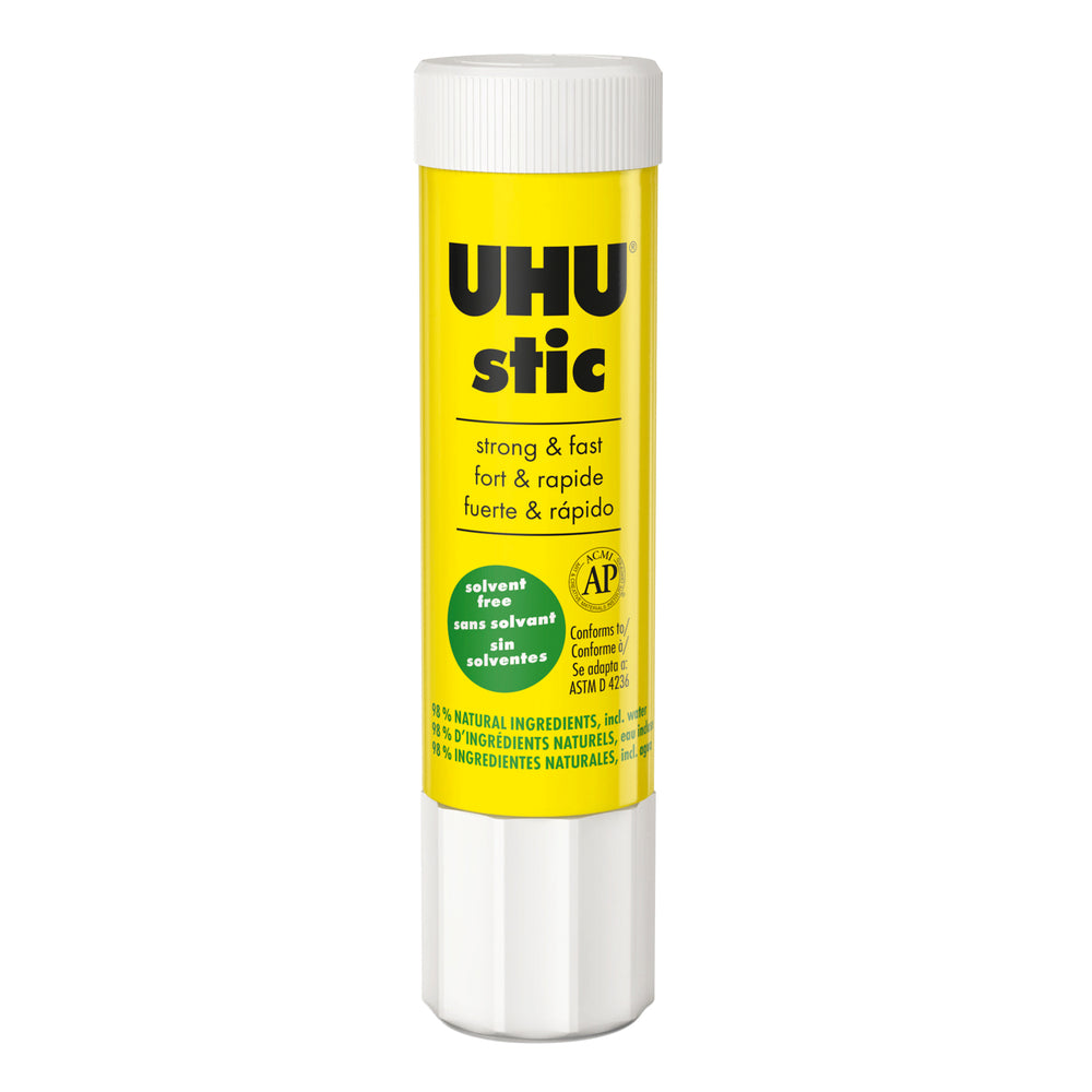 Bâton de colle lavable UHU - 21 g - Transparent