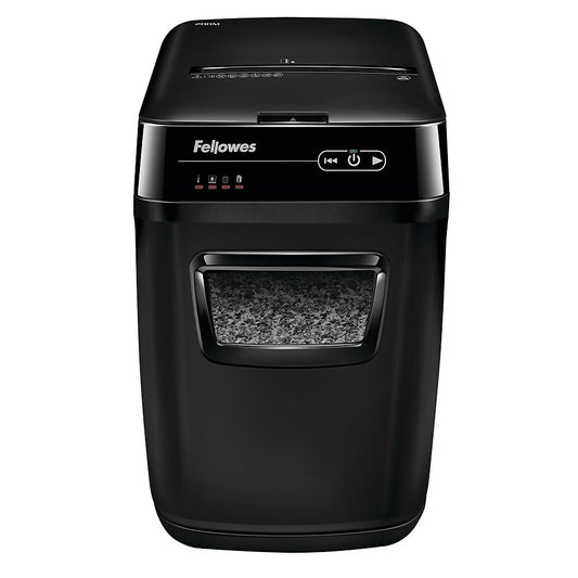 Destructeur de documents Fellowes AutoMax 200M à alimentation automatique, 200 feuilles, coupe micro