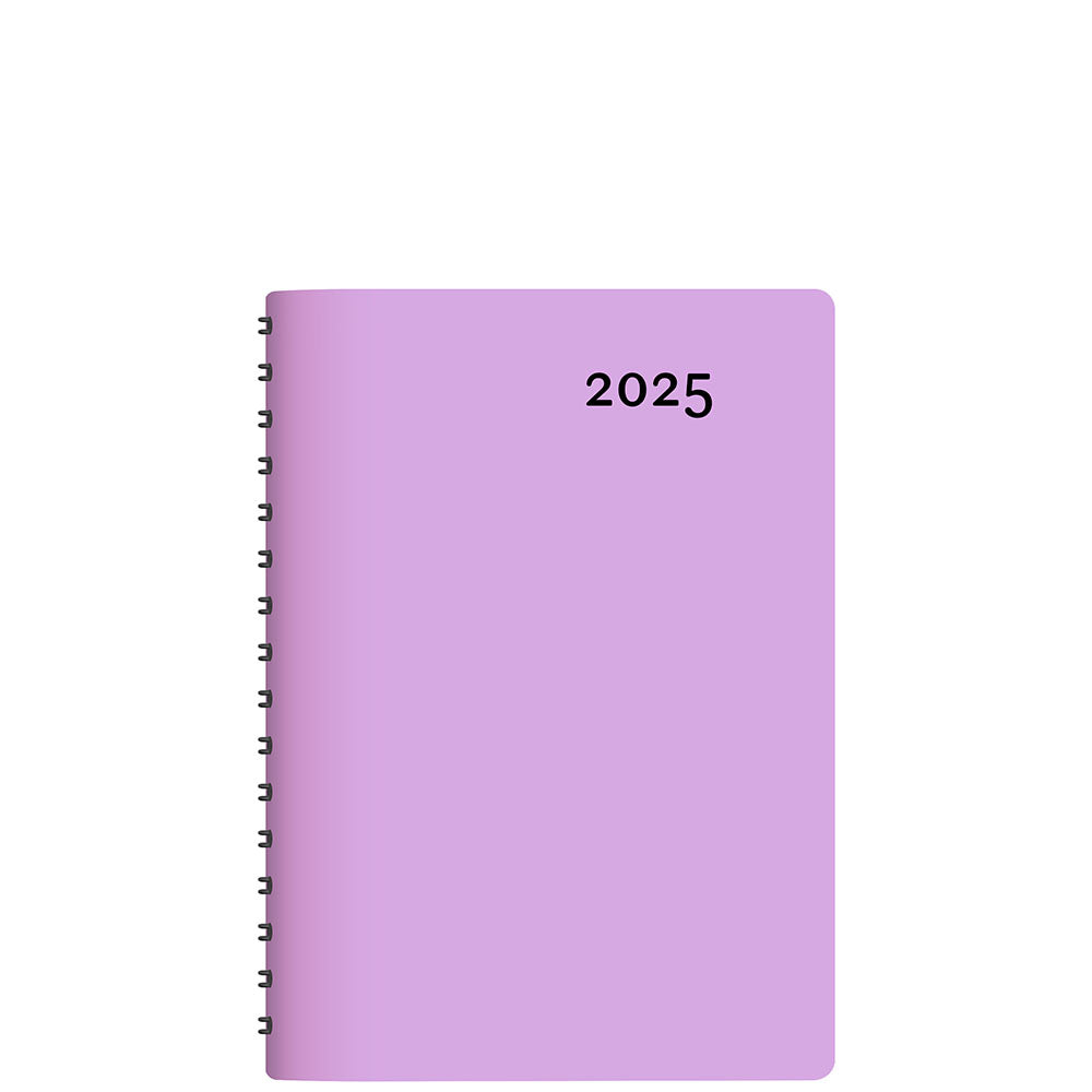 Agenda journalier W. Maxwell 2025 Buro - 5,25" x 8" - Lilas - Bilingue