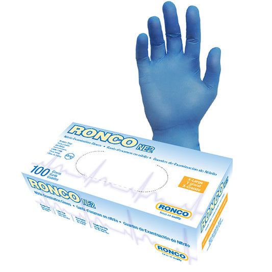 Ronco N2 Nitrile Gloves - Blue - X-Large - 100 Pack